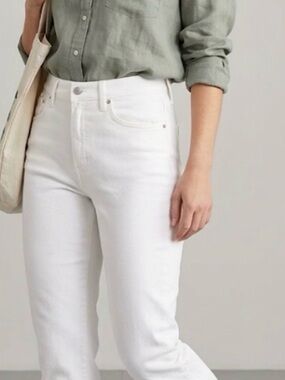 Lucky Brand White Midrise Ava Ankle pant